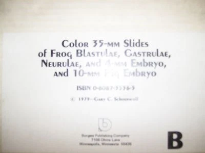 COLOR 35mm SLIDES OF THE PIG & FROG EMBRYOS WITH CAROUSEL  - Image 1 of 4