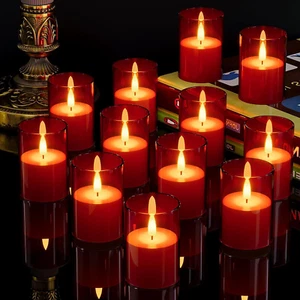 12Pack Flickering Flameless LED Candles with Timer, Battery Operated for Wedding - Picture 1 of 7