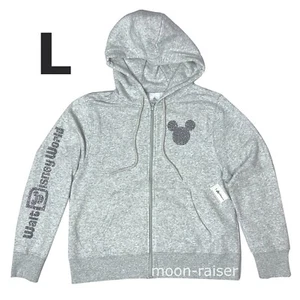 Disney Parks Mickey Mouse Icon Bedazzled Zip Hoodie LARGE Walt Disney World - Picture 1 of 3
