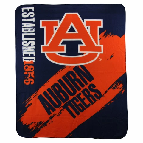 Northwest NCAA Collegiate School Logo Fleece Blanket (Auburn Tigers) Cover