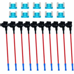 10X Add-a-Circuit Fuse Tap-Micro Auto Mini Blade Piggy Back Fuse Holder 15A APS - Picture 1 of 6