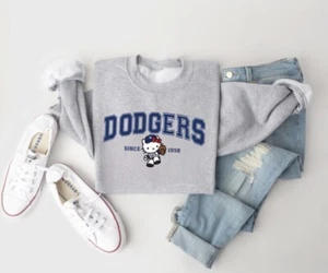 Los Angeles Dodgers Sweatshirt Hello Kitty (s - 2XL) - Picture 1 of 1