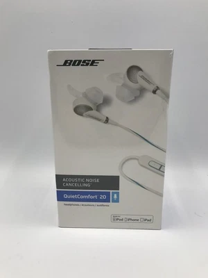 Rare cuffie Bose QuietComfort 20 QC20 cancellazione rumore per Apple/iOS - bianche - Immagine 1 di 2
