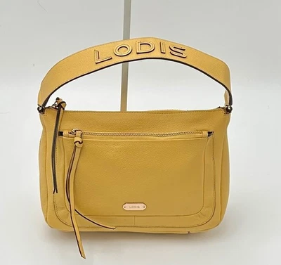 Bolso Bandolera Convertible LODIS Payton - Cuero Guijarro Amarillo Mostaza Foto 1 de 4
