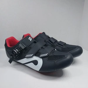 Peloton Adjustable Cycling Bike Shoes Black White Red Size 41 Men's 8 Women's 10 - Picture 1 of 13