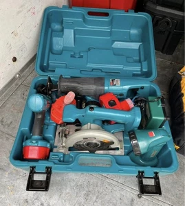 Makita Cordless Tools Set With Flashlight, Circular Saw, Drill, Tiger Saw - Picture 1 of 3
