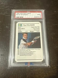 1987 Ace Fact Pack tennis Mats Wilander PSA 9 MINT - Picture 1 of 2