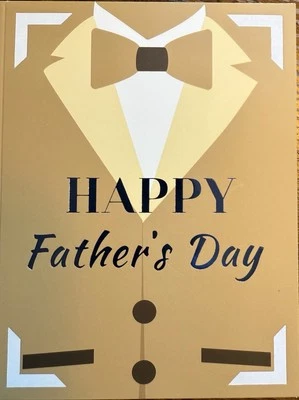 Счастливый день отца костюм галстук-бабочка синий фольга поздравительная открытка конверт #5842 - Изображение 1 из 3