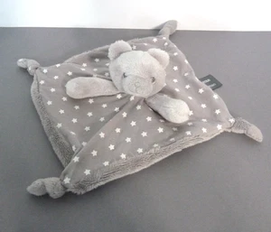 SD. Doudou plat OURS ORCHESTRA PREMAMAN gris blanc étoile , carré Excellent Etat - Foto 1 di 3