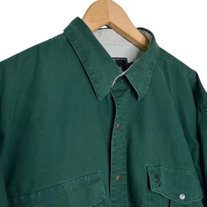 Browning Hunting Snap Button Down Over Shirt Green Long Sleeve Mens Size XXL - Picture 1 of 6