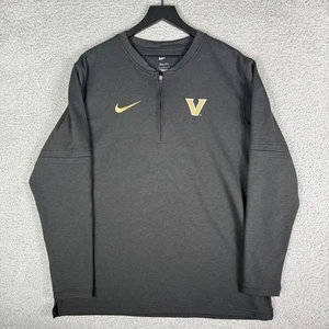 Vanderbilt Commodores Nike 1/4 Zip Jacket Men's Large Black Sideline Coaches - Picture 1 of 8