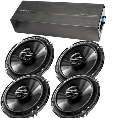Amplificador Coche Pioneer GM-D1004 4 Canales y 4X Altavoces Coche TS-G1620F 6.5" 300W Foto 1 de 4