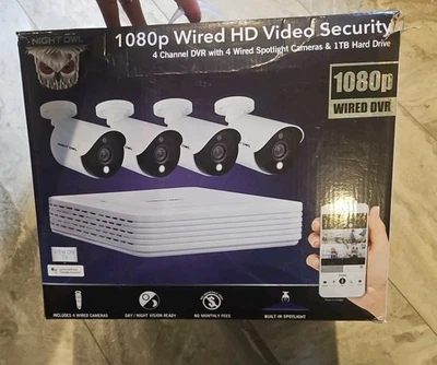 Night Owl WMBF-C241-4L 4-Channel DVR 1TB + 4 Camera 1080p Security System - Image 1 of 4