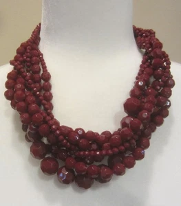 Collar Talbots 20" Grueso Arándano Cuentas Retorcido Multi-Hebra Distintivo - Imagen 1 de 3