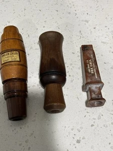 Vintage Yentzen Caller Duck Call Double Reed & Others Lot - Picture 1 of 15