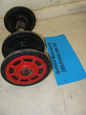 Polaris Indy 500 1998 L/C eje trasero juego de ruedas eje rueda loca bogie rojo Foto 1 de 4