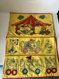 Vintage Ringling Bros. Barnum & Bailey Zirkus Kinder Stoff Wanddeko 24x18 - Bild 1 von 6