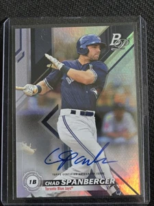 2019 Bowman Platinum Wal-Mart Top Prospects Auto Insert #TOP-39 CHAD SPANBERGER - Picture 1 of 2