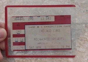 "Ausstellungsspiel Chicago Cubs vs Milwaukee Brewers Wrigley Spiel # Field 1991 - Bild 1 von 3