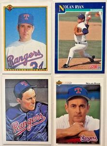 (4x) Lote Nolan Ryan 1990-91 Bowman/UD/Fleer+ DE COLECCIÓN RANGERS - SIN DUPLICADOS #6 - Imagen 1 de 2