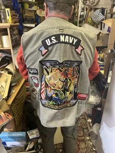 Blue Stone Safety Concealed Carry Vest 2xl Bikers Vest With Patches - Picture 1 of 20