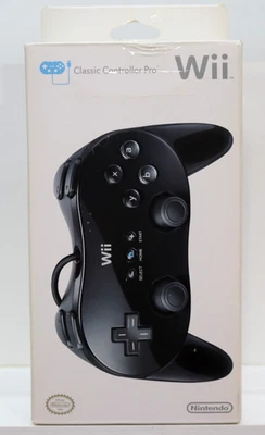 Nintendo Wii Classic Controller Pro Gamepad Black    (111211) - Image 1 of 2