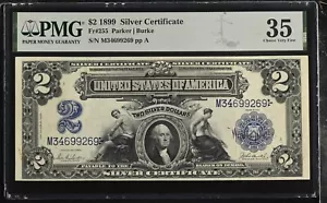 $2 1899 PMG 35 Silver Certificate Fr. 255 - Choice Very Fine - Picture 1 of 2
