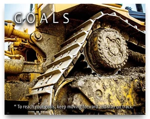 Caterpillar Bulldozer Art Print Motivational Poster Heavy Construction Artwork - Picture 1 of 5