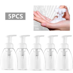 5Pcs Clear Plastic Foamer Dispenser Liquid Pump Mousse Bottles Containers - Picture 1 of 11