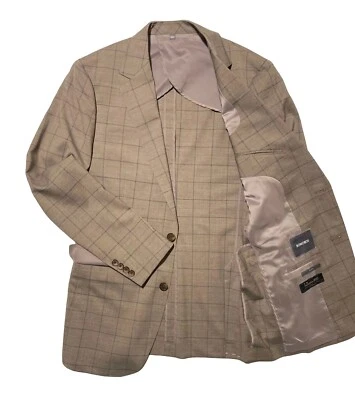 NWOT Bonobos Slim Tollegno 1900 Stretch Windowpane Halflined Men Sportcoat 38L - Image 1 of 4