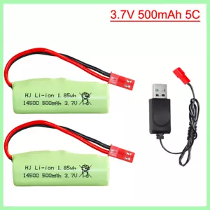 3.7V 500mAh 5C Li-ion Battery with JST Plug for Huina 1337 1338 RC Trucks 1337 - Picture 1 of 5