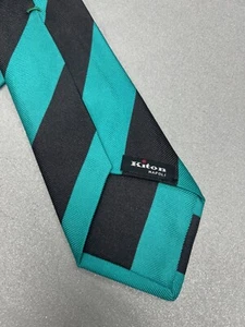 NWT. Kiton Napoli 7-Fold Striped Silk Tie - Picture 1 of 3