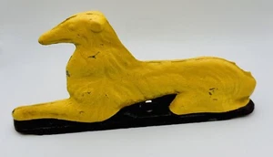 Vintage Retro 60s Cast Aluminum Painted Collie Dog Gate Fence Topper - Picture 1 of 11