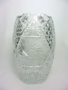Vintage Kristall Vase geschliffenes Glas Künstler signiert - Bild 1 von 7