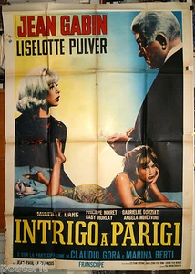manifesto 4F film INTRIGO A PARIGI - MONSIEUR Jean Gabin Mireille Darc 1964 - Picture 1 of 1