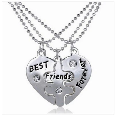 j COLLANA 6 PEZZI CUORE ROTTO SPEZZATO BEST FRIEND MIGLIOR AMICA AMICIZIA REGALO - Immagine 1 di 4