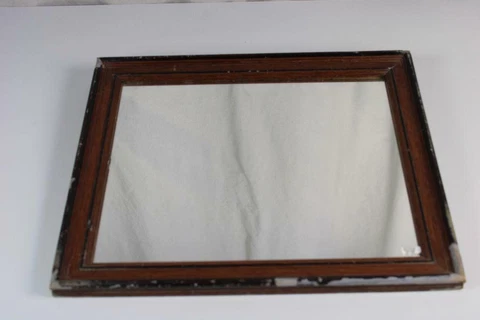 A15 / Older Mirror IN Art Nouveau Wood Picture Frame - Approx. 16 1/2x14in S196 Cover