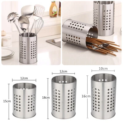 Stainless Steel Cutlery Stand Home Kitchen Rack Sink Tidy Drainer Utensil Holder - image 1 of 4