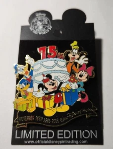 DISNEY -- MICKEY MOUSE --  75th BIRTHDAY --  NOV. 18th 1928-2003 -- TRADING PIN - Picture 1 of 3