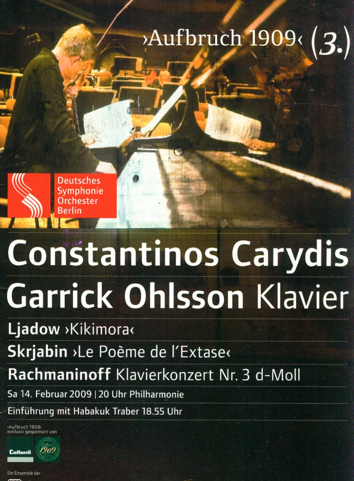 Programm Deutsches Symphonie Orchester Berlin 14.02.2009 Constantinos Carydis &  - Bild 1 von 1