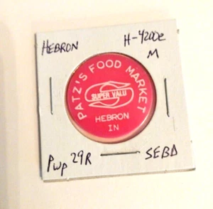 50 Cent - Pink Token - Food Stamp Credit - Pat'z Food Market - Hebron IN - Picture 1 of 2