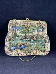 Bolso sin asas elegante con cierre estilo aleta tapiz vintage - Imagen 1 de 10