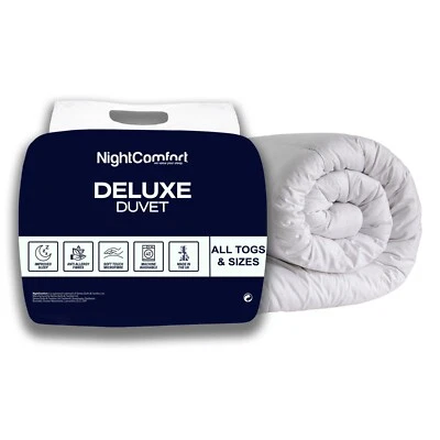 NIGHT COMFORT NightComfort Deluxe Feel Anti Allergy Microfibre Duvet - All UK Sizes