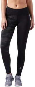 Reebok Womens Speedwick Obstacle Compression Leggings Running Gym Size M NEW - Picture 1 of 3