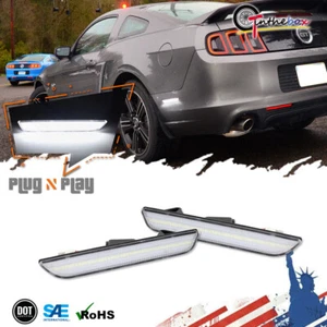 Frosted Clear Lens Rear Side Marker Lamp White LED Lights For 10-14 Ford Mustang - Bild 1 von 11