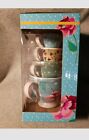 NEW FANCI BAKING Teacup themed measuring Cups,1/4 , 1/3 ,1/2 & 1 CUP COLORFUL B9