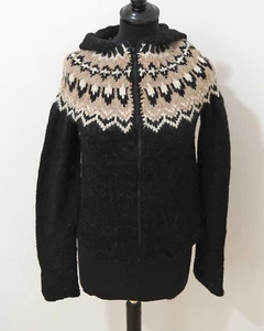Damen Kapuzen Strickjacke Grösse XS Island Norweger Handarbeit H807 - Bild 1 von 3