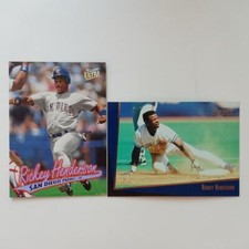 Rickey Henderson 1993 Select Rookie & Traded #1T & 1997 Ultra #285