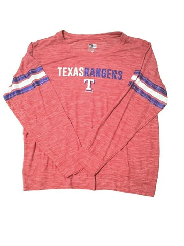 New Era Texas Rangers MLB Womens Glitter Long Sleeve Top Sz 2XL Cover