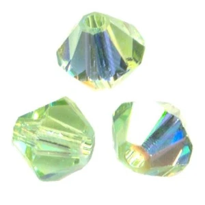 10 Kreiselperlen 6 mm Swarovski Kristall - CHRYSOLITH AB - NEU - Bild 1 von 1